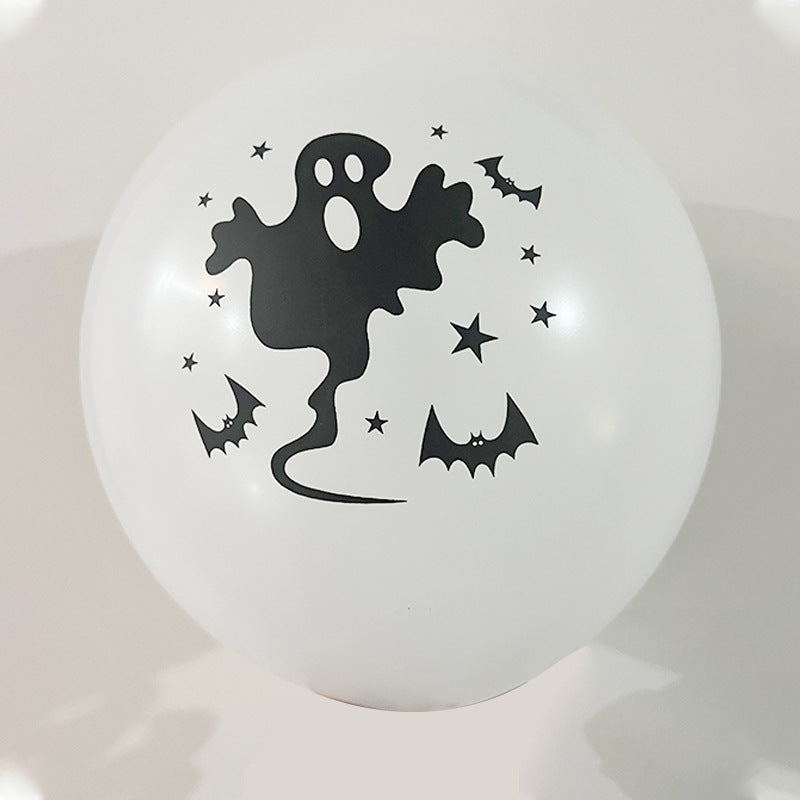 Halloween Skull Black Balloons (Set of Halloween Balloons)